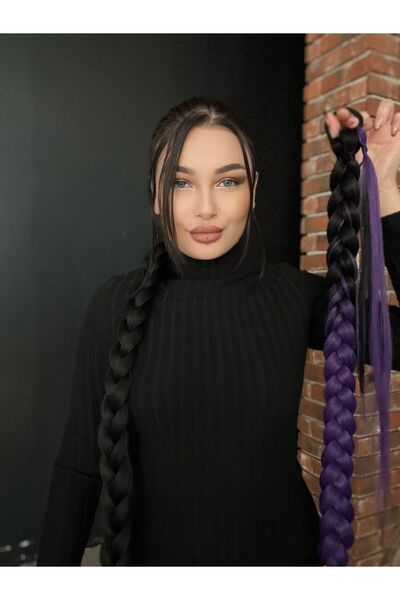 Suzan Peruk Saçına Ör ve Çık Uzun Örgü At kuyruğu Postiş saç modeli PonyTail ...