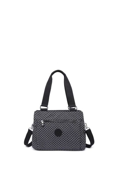 SMART BAGS Crinkle crno-bela ženska torba za rame SMK 1125