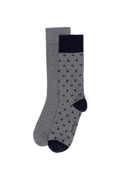 U.S. Polo Assn. Men's Gray Melange Socks 50274167 -Vr086