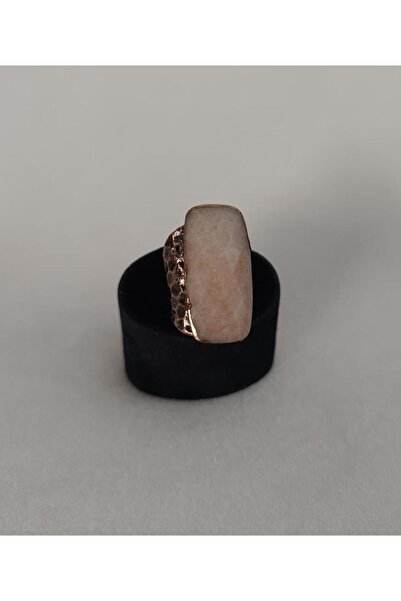 Hd Marketim خاتم كوارتز طبيعي من حجر دروسي ستيل قابل للتعديل من النحاس العتيق...