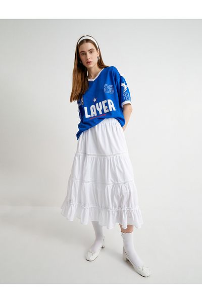 Koton Tricou din jerseu cu mânecă scurtă cu decolteu în V