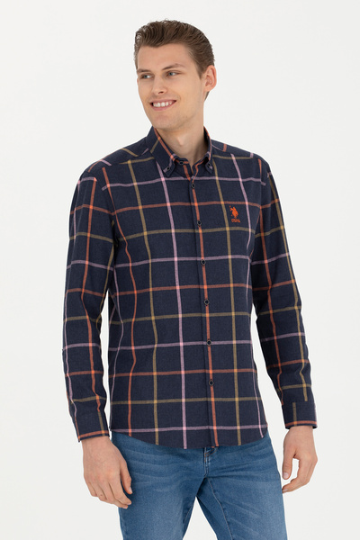 U.S. Polo Assn. Erkek Lacivert Uzun Kollu Gömlek 50276311-VR033