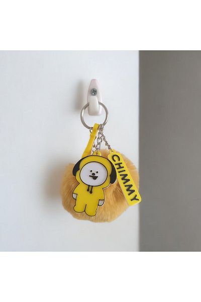 3DHOBİCENTER Bts Bt21 Chimmy Keychain Chimmy Pompom Keychain