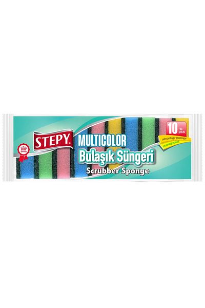 STEPY Set of 10 Multicolor Dish Sponges