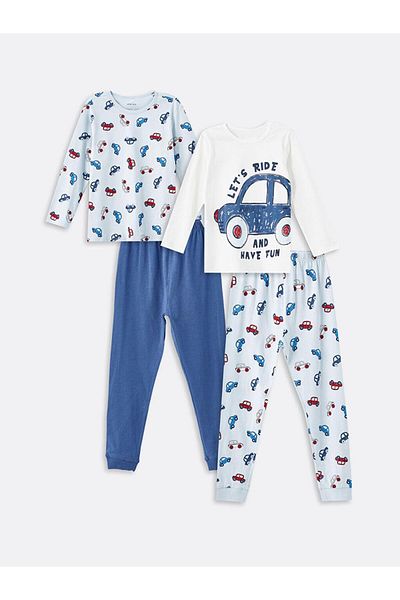 LC Waikiki Crew Neck Printed Baby Boy Pajamas Set 2 Pieces