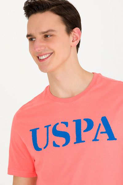 U.S. Polo Assn. Ανδρικό μπλουζάκι Salmon Basic Crew Neck 50262976 -vr047