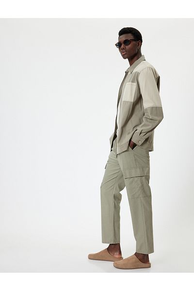 Koton Waist Lace-up Linen Cargo Pants