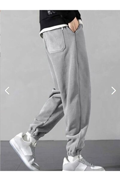 MOONBULL Fleece Fabric Oversize Gray Men's Sweatpants