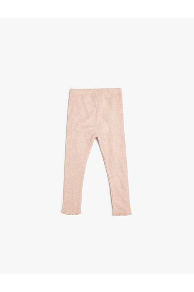 Koton Soft Texture and Ribbed Basic Tights - Elastic Waist