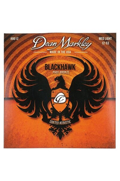 Dean Markley بلاك هوك 8012 مطلي 12-53 سلك جيتار صوتي متوسط الضوء
