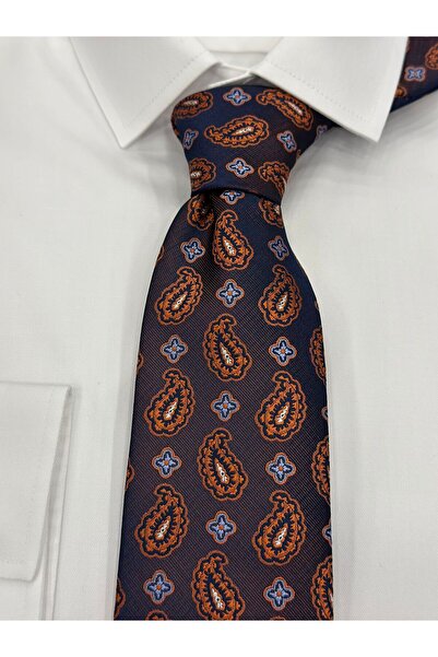 Cacharel Тканий візерунок, темно-синій, цегляний краватка