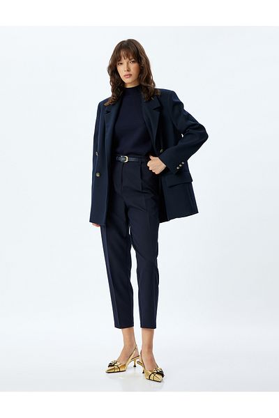 Koton Slim Fit cigaretové kalhoty s vysokým pasem