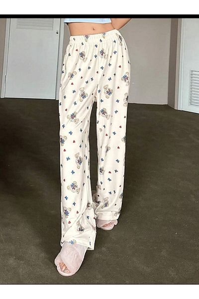 eyonnwear Πιτζάμες Unisex με χαριτωμένο ζωικό χαρακτήρα με φαρδύ παντελόνι