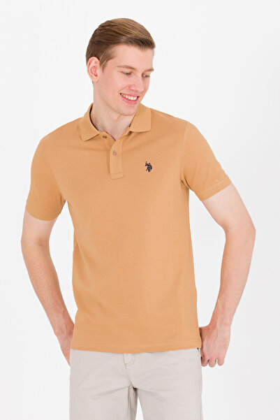 U.S. Polo Assn. Erkek Camel Basic Polo Yaka Tişört 50262933-VR015