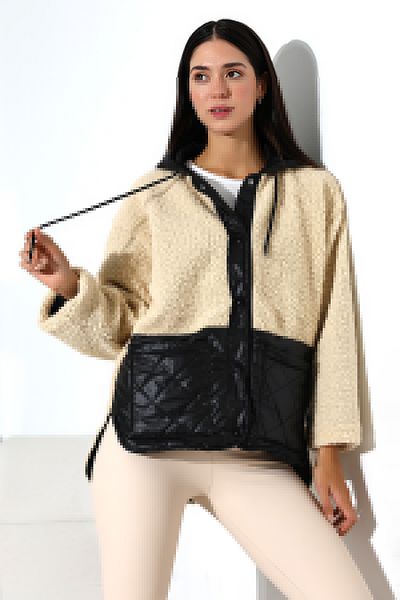 Butik Beyza Quilted Plush Coat