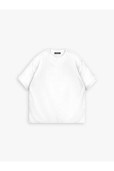 ablukaonline Λευκό ανδρικό μπλουζάκι Oversize Basic