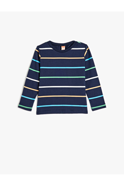 Koton Tişört Kısa Kollu Bisiklet Yaka