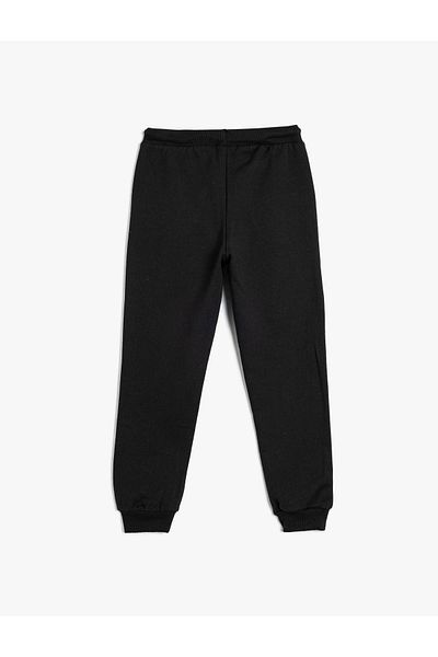 Koton Jogger Sweatpants Tie-Up Waist Print Λεπτομερείς τσέπες Raster