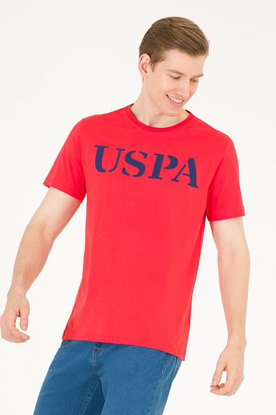U.S. Polo Assn. Ανδρικό κόκκινο μπλουζάκι με λαιμόκοψη 50262976-VR213