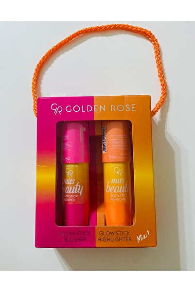 Golden Rose Miss Beauty Glow Stick Blusher &Highlighter -01 Peach Flash