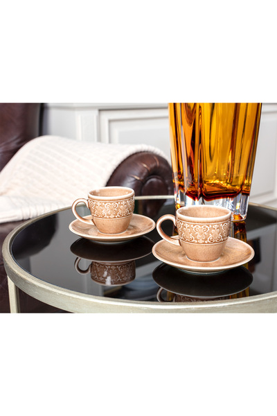 Madame Coco Vailant 2 Person Coffee Cup Set - Soil - 90 ml