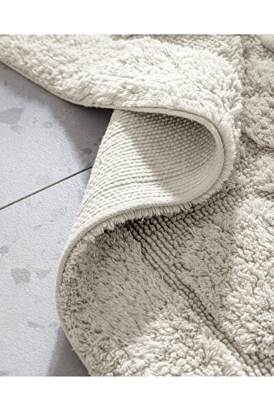 Madame Coco Annabella 2-Piece Cotton Bath Mat - Stone