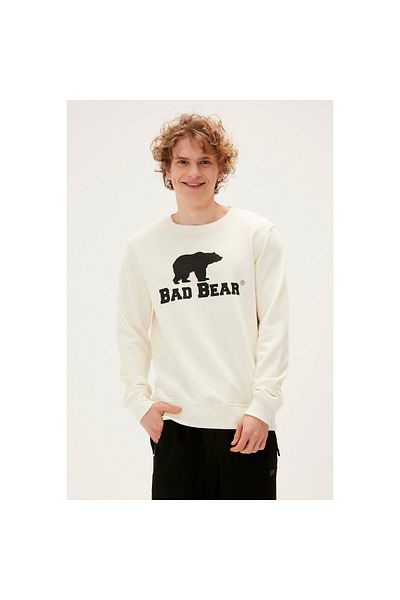 Bad Bear Erkek Sweatshirt Ekru 22.02.12.007 Logo Crewneck