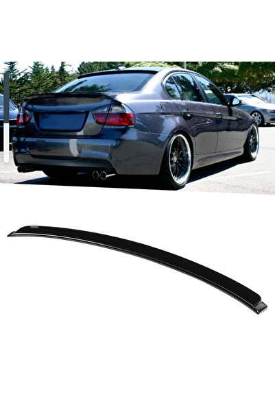 Harphour Bmw Aksesuar E90 Uyumlu Cam Üstü İthal Piaoblack Spoiler