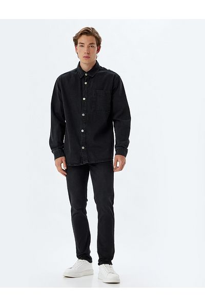 Koton Τζιν με κουμπιά Standard Waist Slim Fit - Brad Jean