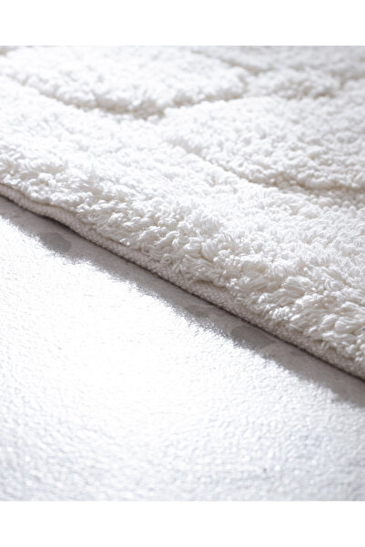 Madame Coco Annabella 2 Pack Cotton Bath Mat - Ecru