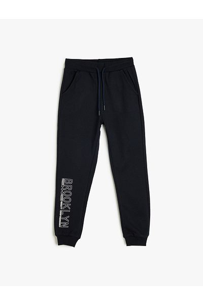 Koton Jogger Sweatpants με τσέπες - στάμπα και δέσιμο στη μέση