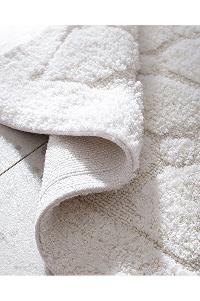 Madame Coco Annabella 2 Pack Cotton Bath Mat - Ecru