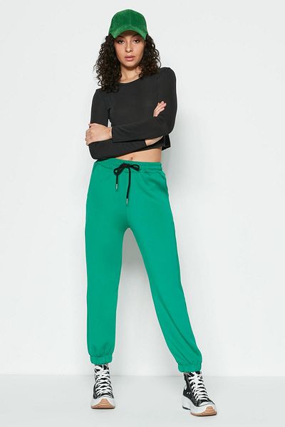 C&City Jogger elastische Sport-Jogginghose 806 Grün