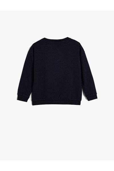 Koton Long Sleeve Dinosaur Cotton Sweatshirt - Crew Neck