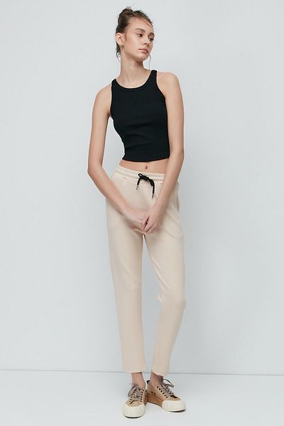 C&City Straight Leg Sweatpants 801 Cream