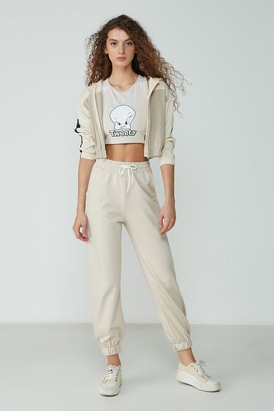 C&City Jogger Elastic Sports Sweatpants 737 Stone