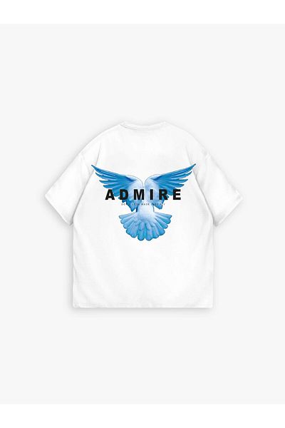 ablukaonline Ανδρικό μπλουζάκι Oversize σε χρώμα εκρού - με υφή και στάμπα