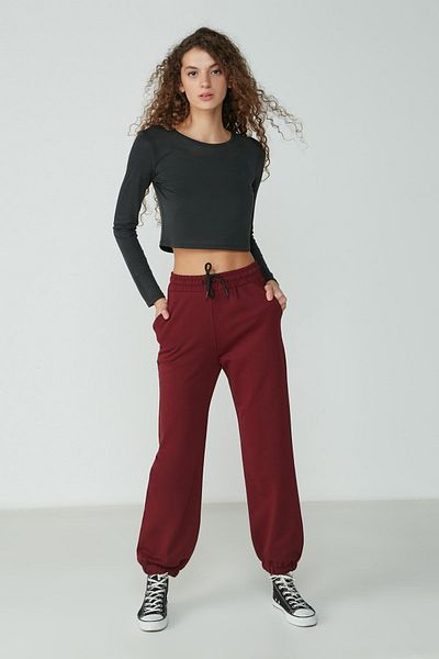 C&City Jogger Elastic Sports Jogginghose 737 Weinrot