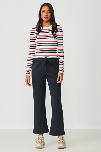 C&City Wide Leg İspanyol Paça Eşofman Altı 804 Lacivert