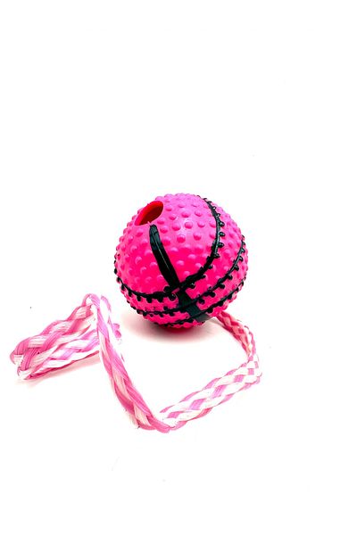 Tasma Market Basketball Ball Model Dog Training Ball Toy with Bell and String