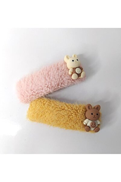 Hd Marketim Accesoriu de păr cu agrafă de pluș colorat iepure drăguț 11482