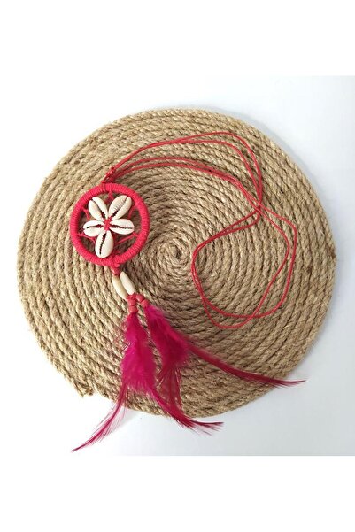 Car Ornament Mini Dreamcatcher Necklace Dreamcatcher Seashell Feather Adjustable Necklace