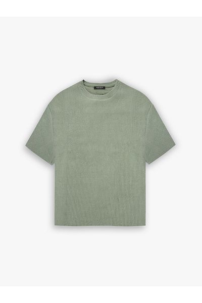 ablukaonline Tricou de vară confortabil cu dungi supradimensionate pentru bărbați