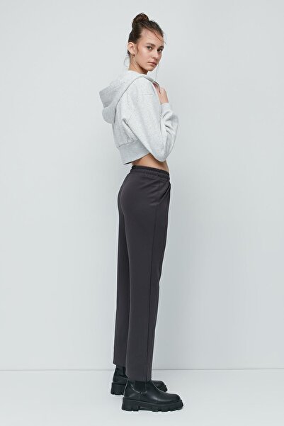 C&City Slit Flared Sweatpants 843 Smoked