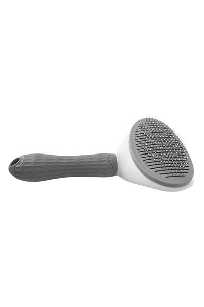 Angoravi Cat Dog Comb with Self-Cleaning Buttons Gray 10 X 20 cm