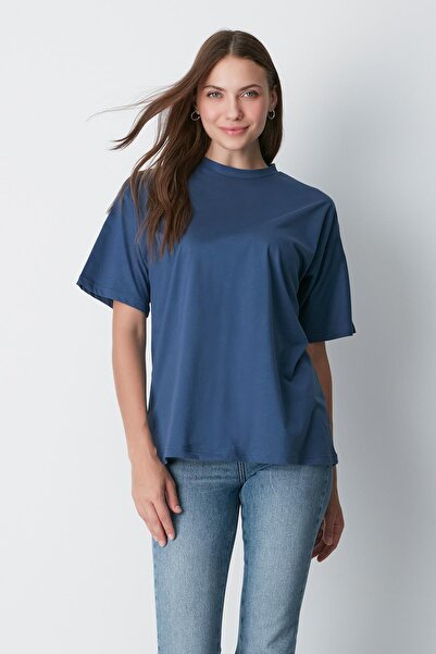 C&City 2 részes hétköznapi alap póló - szűk nyakú, rövid ujjú, indigó/szürke 961