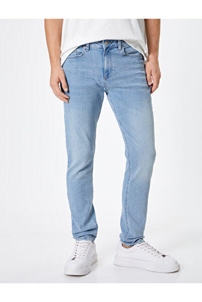 Koton Чоловічі джинсові штани світло-індиго 4sam40115nd