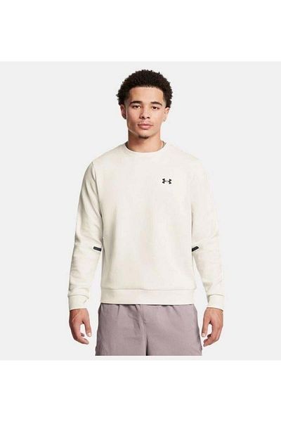 Under Armour Мъжки бял суитшърт с кръгло деколте Unstoppable Fleece
