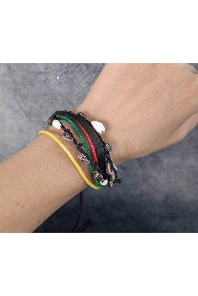 Hd Marketim Bileklik Halhal Plaj Deniz kabuklu Boncuklu Ayarlanabilir Çoklu B...