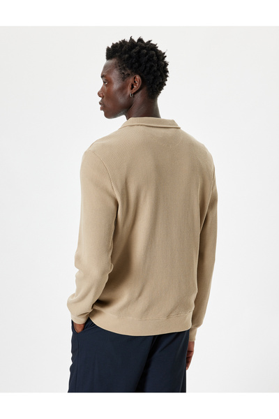 Koton Yarım Fermuarlı Dik Yaka Pamuk Karışımlı Kazak